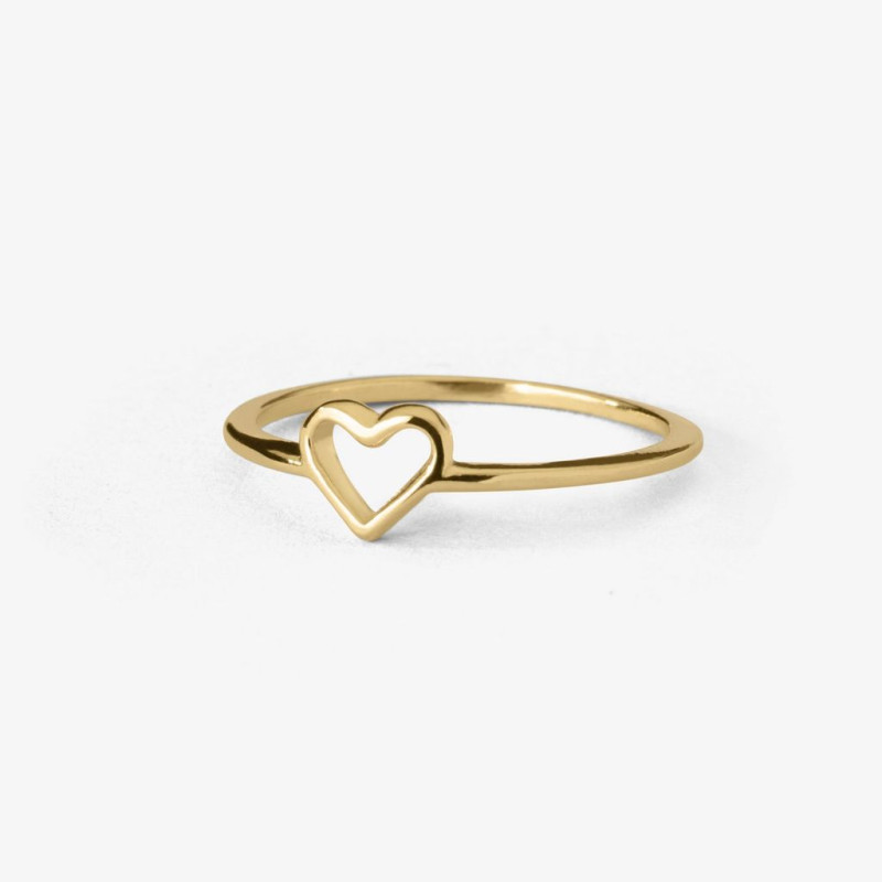 Anillo de oro 18k con corazón