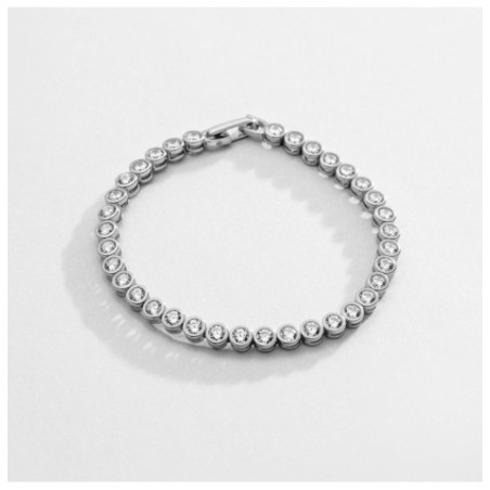 Pulsera Tennis con Circones Plata