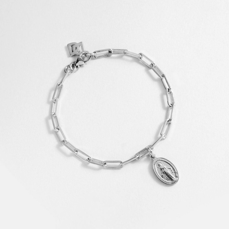 Pulsera de la Virgen Milagrosa en Plata