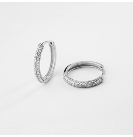 Aros con circonitas Plata