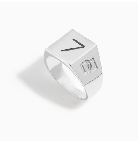 Anillo Sello Cuadrado DD...