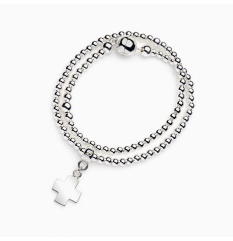 Pulsera bolitas de plata...