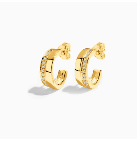 Aros Loop Pavé Dorados