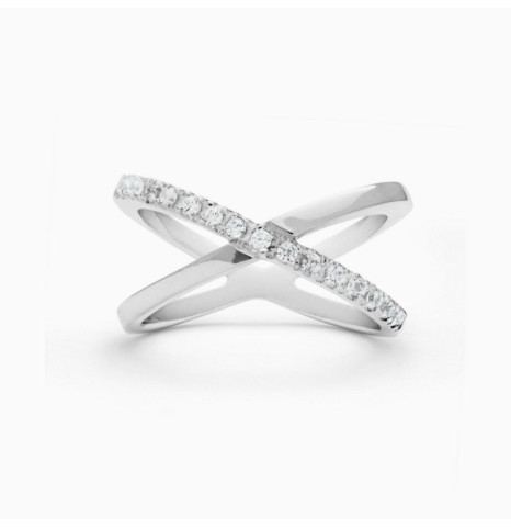 Anillo Elipse Pavé Plata