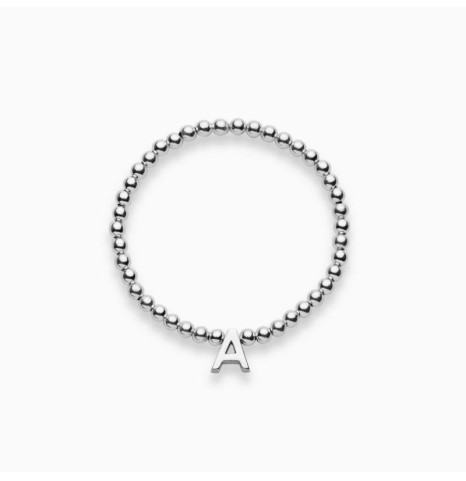 Pulsera extensible ABC Plata