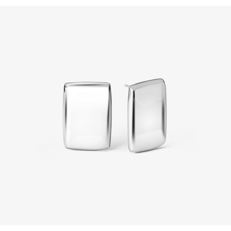 Aros Rectangulares Lisos Plata