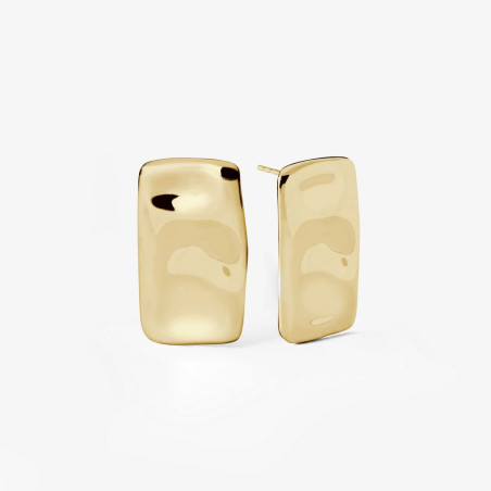 Aros Rectangulares Ondulados Dorados