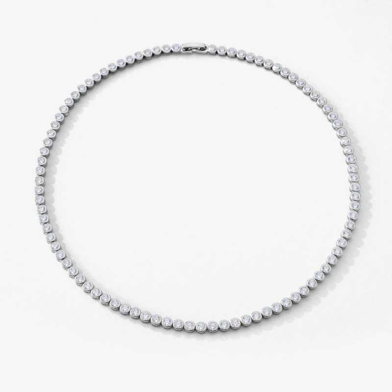 Collar Tennis Plata