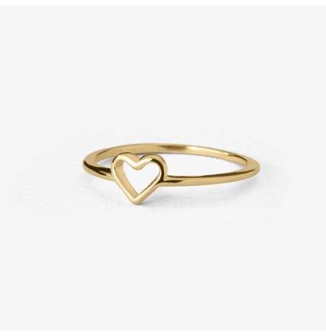 Anillo de oro 18k con corazón