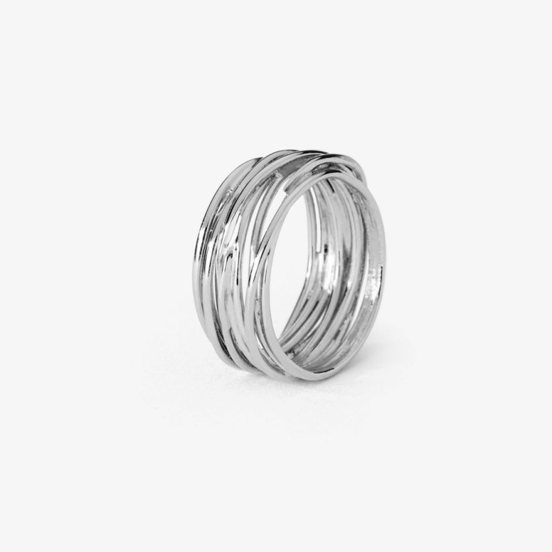 Anillo de oro 18k hilo de la vida