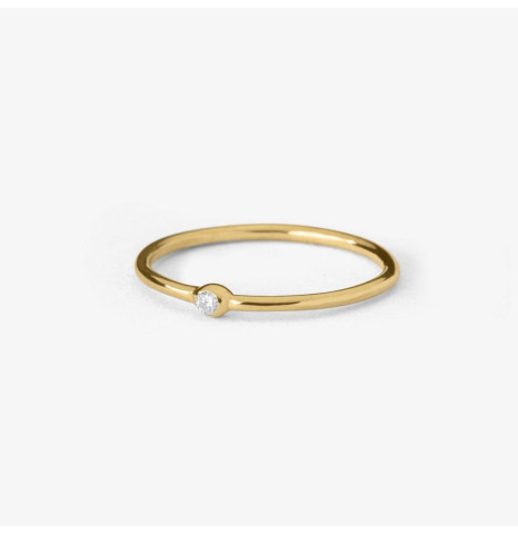 Anillo oro 18k solitario...