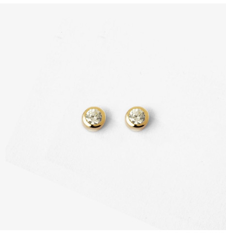 Aros de oro 18k con circón