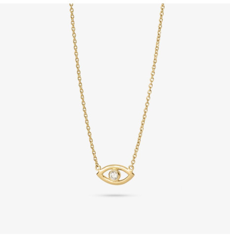 Collar de oro 18k ojo turco