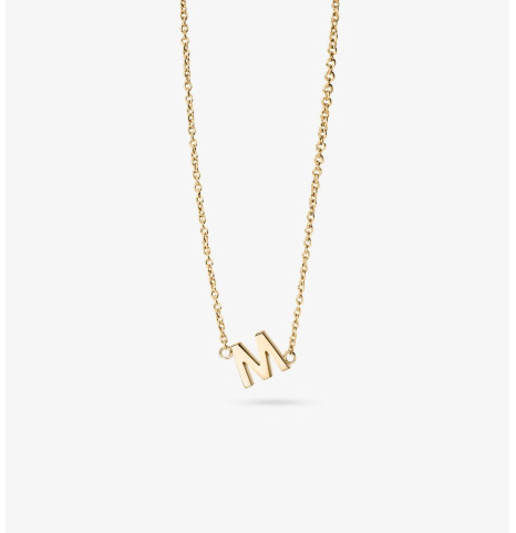 Collar de oro 18k con inicial