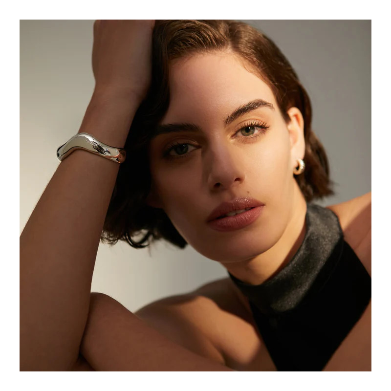 Pulsera Esclava Bold Curve II Plata
