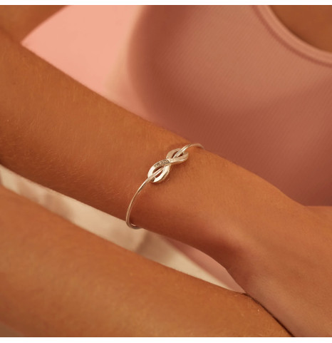 Pulsera Esclava Infinito Plata