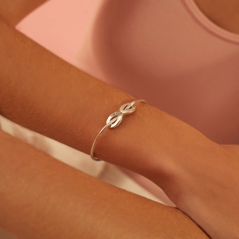 Pulsera Esclava Infinito Plata