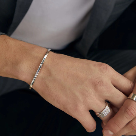 Pulsera Esclava Square Plata Hombre