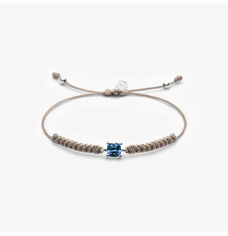 Pulsera Hilo Circón Plata