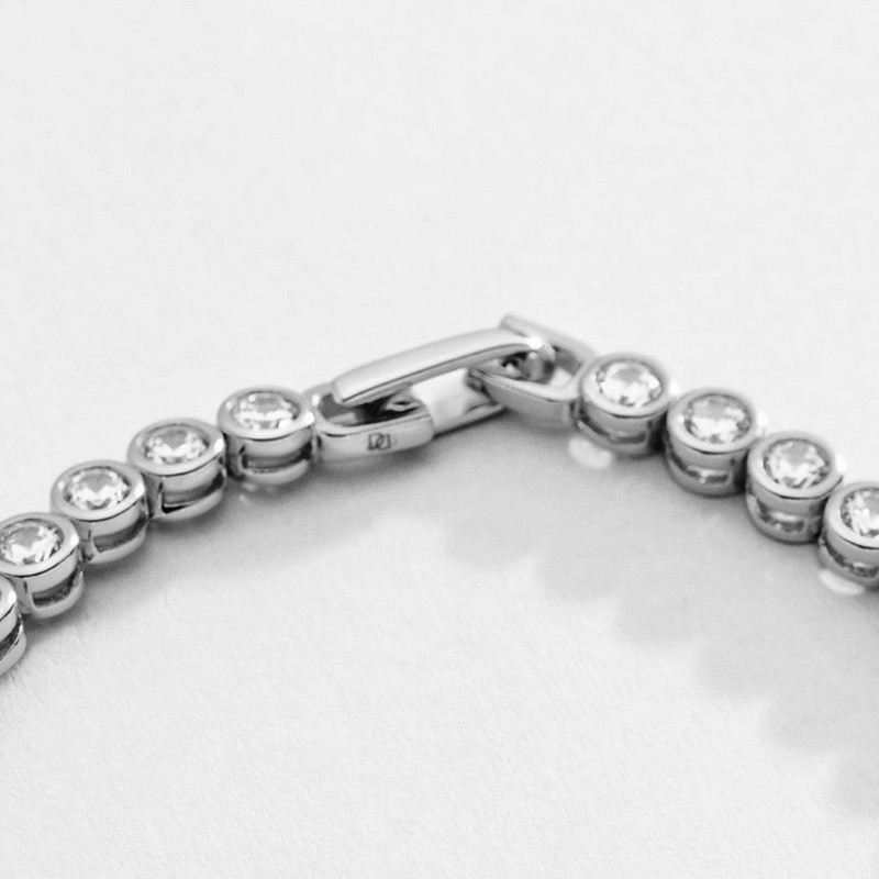 Pulsera Tennis con Circones Plata