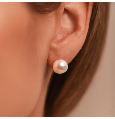 Aros de oro 18k con perla...