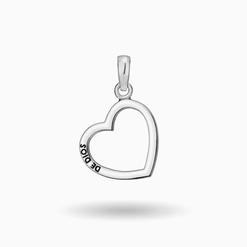 Dije Corazón Calado De Dios III