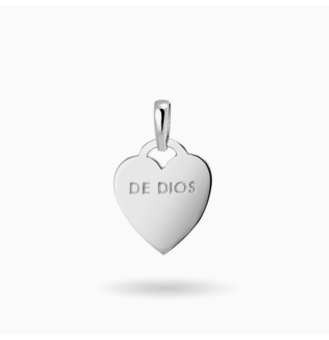 Dije Corazón De Dios II Plata