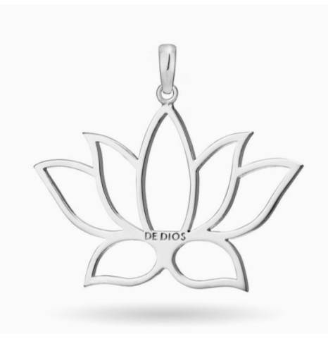 Dije Flor Loto Maxi Plata