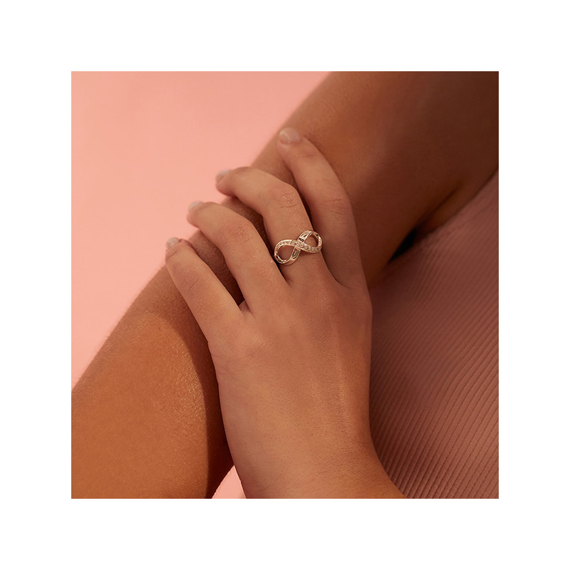 Anillo Infinito Pavé Plata