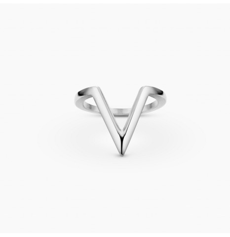 Anillo V Plata