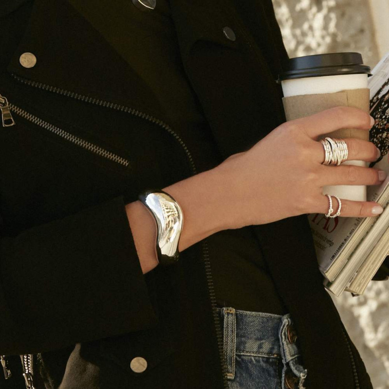 Pulsera Esclava Bold Curve III Plata