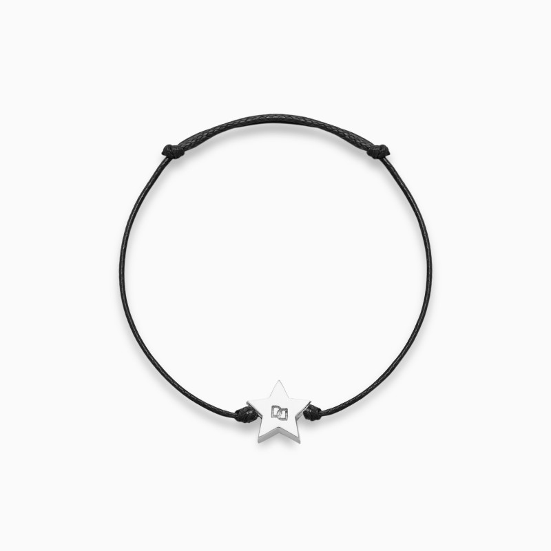 Pulsera Hilo Estrella Plata Hombre