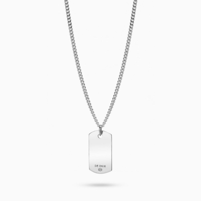 Collar Grumet chapa militar Plata Hombre