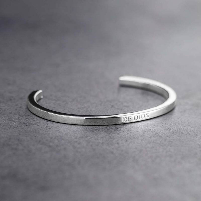 Pulsera Esclava Square Plata Hombre