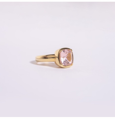 Anillo Cushion 10mm Dorado