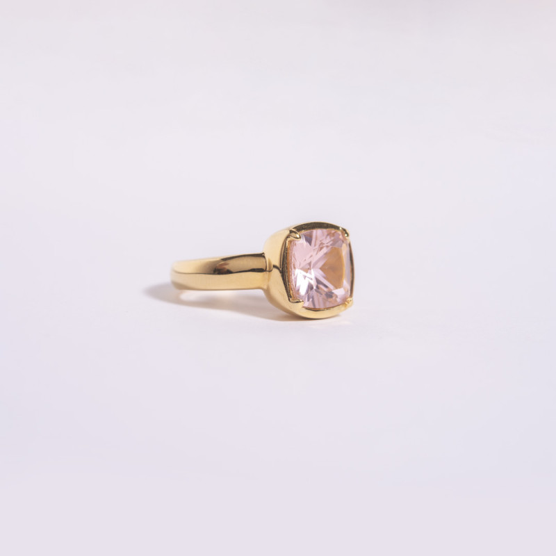 Anillo Cushion 10mm Dorado
