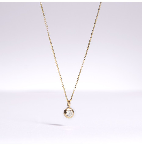 Collar solitario circonita...