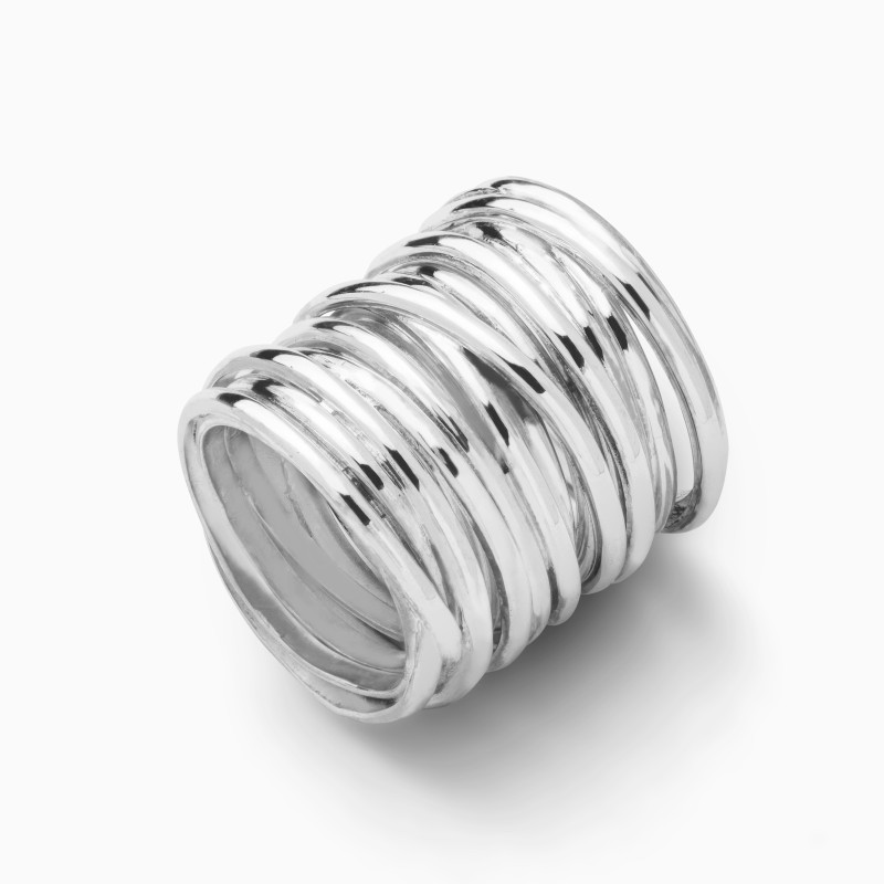 Anillo Hilo de la vida Roma MAXI Plata