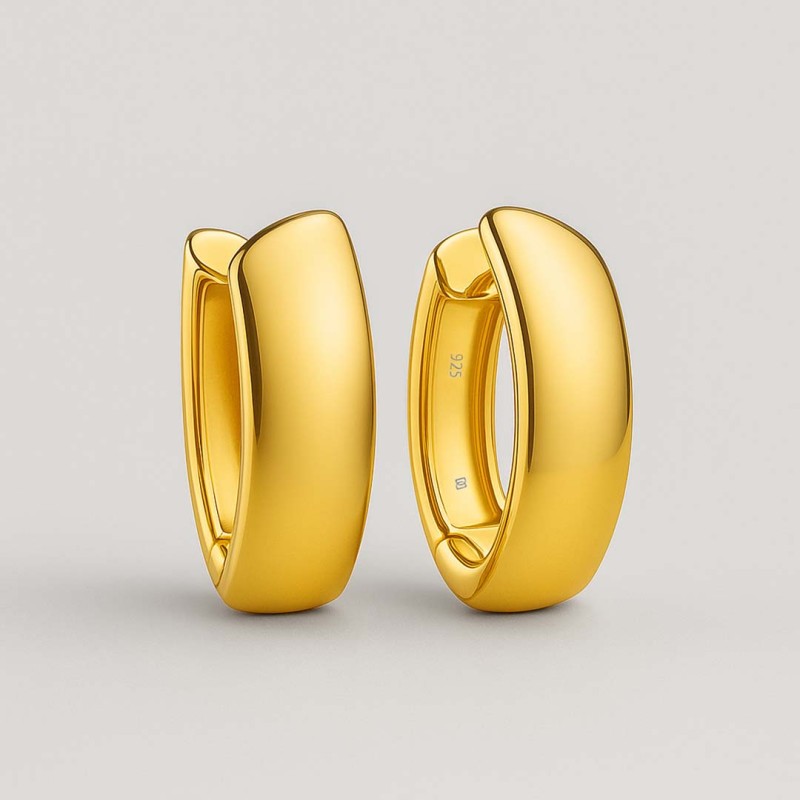 Aros Navette Dorados