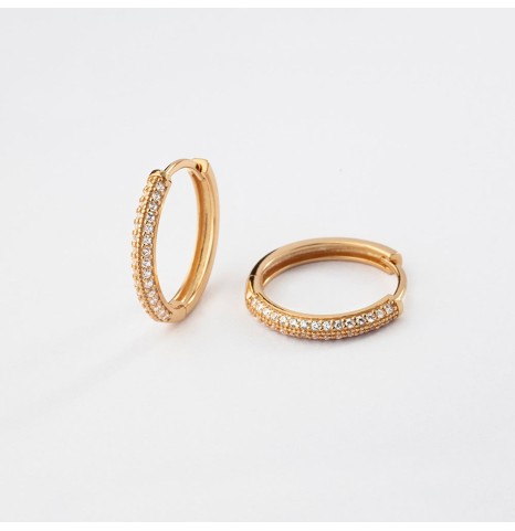 Aros con circonitas Dorados