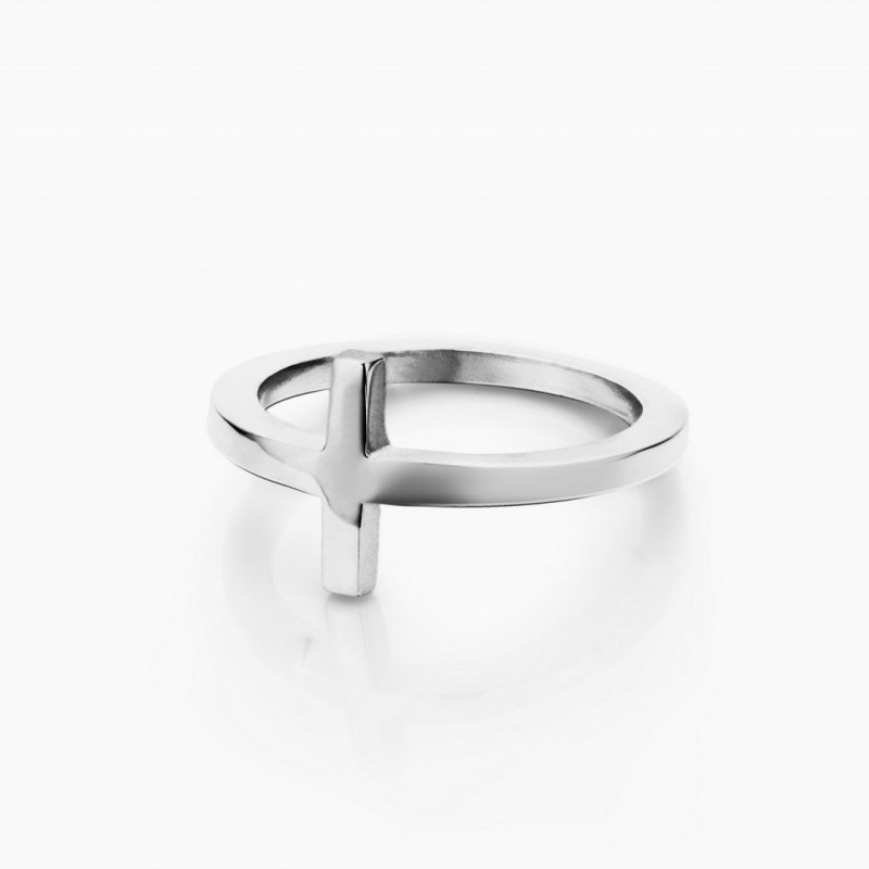 Anillo Cruz Plata
