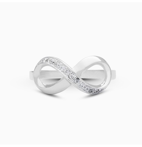 Anillo Infinito Pavé Plata