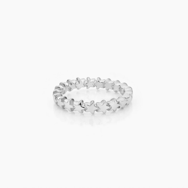 Anillo Sinfín Estrella Plata