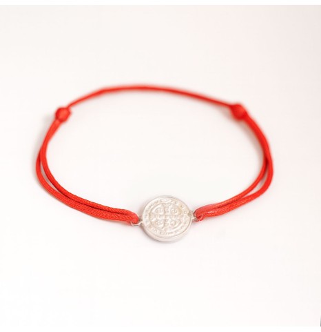 Pulsera Hilo San Benito Plata