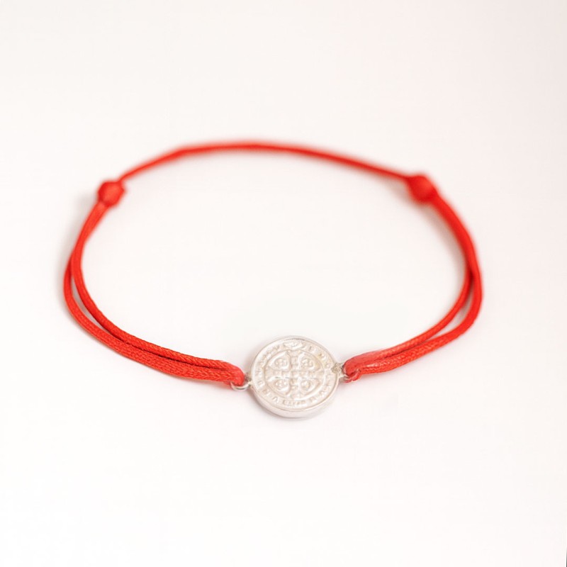 Pulsera Hilo San Benito Plata