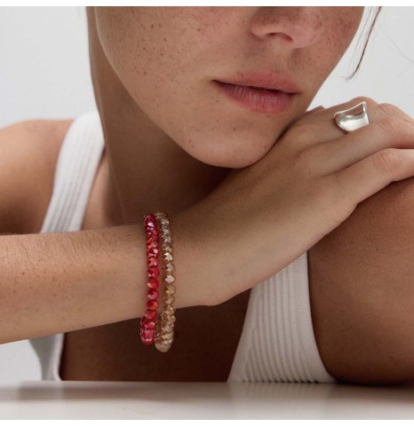 Pulsera de cristales de 6 mm y Plata 925