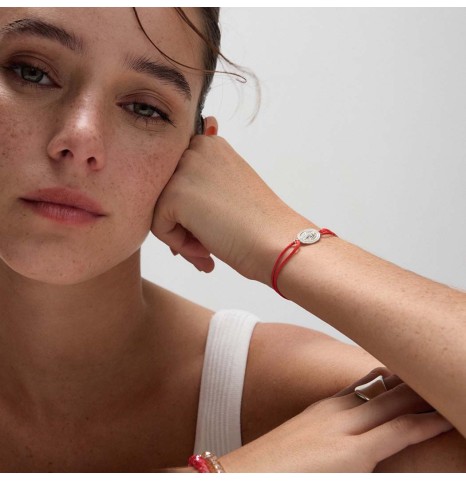 Pulsera Hilo rojo Medalla Milagrosa en Plata