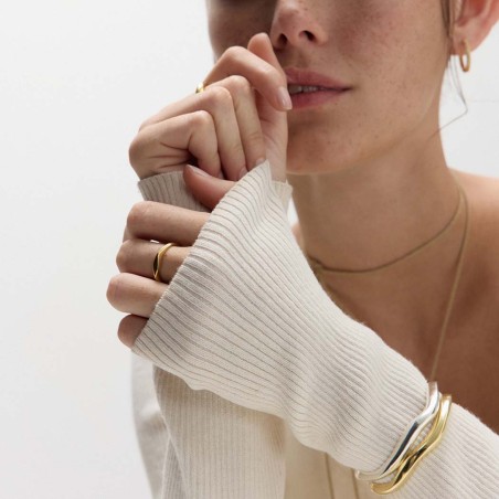 Pulsera esclava en Plata 925 de formas irregulares