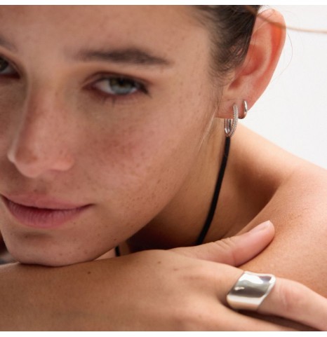 Aros con circonitas Plata
