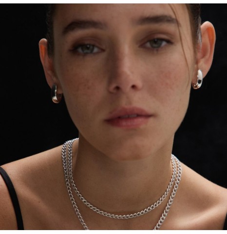 Aros Navette Plata